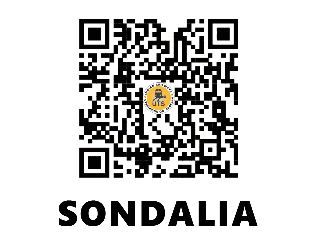 UTS QR Code for SONDALIA - SXC (ER - WEST BENGAL)